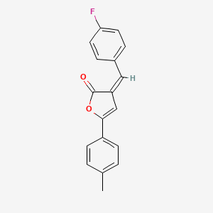 molecular formula C18H13FO2 B5152364 3-(4-fluorobenzylidene)-5-(4-methylphenyl)-2(3H)-furanone 