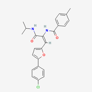 molecular formula C24H23ClN2O3 B5152366 N-{2-[5-(4-chlorophenyl)-2-furyl]-1-[(isopropylamino)carbonyl]vinyl}-4-methylbenzamide 