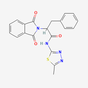 molecular formula C20H16N4O3S B5152390 2-(1,3-dioxo-1,3-dihydro-2H-isoindol-2-yl)-N-(5-methyl-1,3,4-thiadiazol-2-yl)-3-phenylpropanamide 