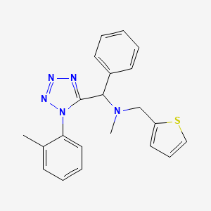 molecular formula C21H21N5S B5152421 N-methyl-1-[1-(2-methylphenyl)-1H-tetrazol-5-yl]-1-phenyl-N-(2-thienylmethyl)methanamine 