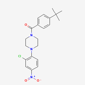 molecular formula C21H24ClN3O3 B5152443 1-(4-tert-butylbenzoyl)-4-(2-chloro-4-nitrophenyl)piperazine 