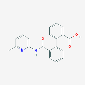 molecular formula C20H16N2O3 B515245 2'-{[(6-Methyl-2-pyridinyl)amino]carbonyl}[1,1'-biphenyl]-2-carboxylic acid CAS No. 300390-99-2