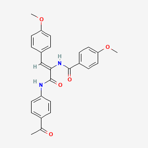 molecular formula C26H24N2O5 B5152453 N-[1-{[(4-acetylphenyl)amino]carbonyl}-2-(4-methoxyphenyl)vinyl]-4-methoxybenzamide 