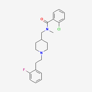 molecular formula C22H26ClFN2O B5152481 2-chloro-N-({1-[2-(2-fluorophenyl)ethyl]-4-piperidinyl}methyl)-N-methylbenzamide 