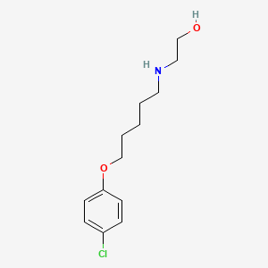 molecular formula C13H20ClNO2 B5152489 2-{[5-(4-chlorophenoxy)pentyl]amino}ethanol 