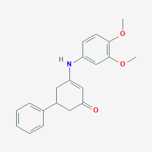 molecular formula C20H21NO3 B5152524 3-[(3,4-dimethoxyphenyl)amino]-5-phenyl-2-cyclohexen-1-one 