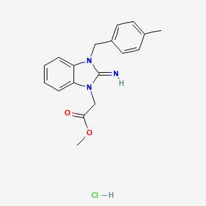 molecular formula C18H20ClN3O2 B5152549 methyl [2-imino-3-(4-methylbenzyl)-2,3-dihydro-1H-benzimidazol-1-yl]acetate hydrochloride 