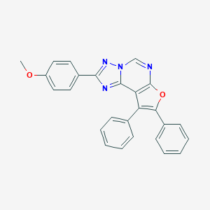 molecular formula C26H18N4O2 B515255 2-(4-Methoxy-phenyl)-8,9-diphenyl-furo[3,2-e][1,2,4]triazolo[1,5-c]pyrimidine 