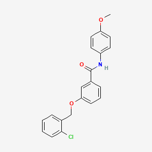 molecular formula C21H18ClNO3 B5152576 3-[(2-chlorobenzyl)oxy]-N-(4-methoxyphenyl)benzamide 