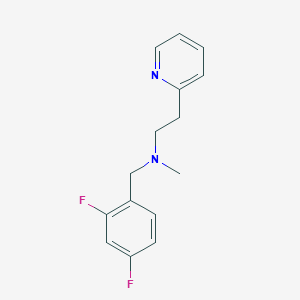 molecular formula C15H16F2N2 B5152602 (2,4-difluorobenzyl)methyl[2-(2-pyridinyl)ethyl]amine 
