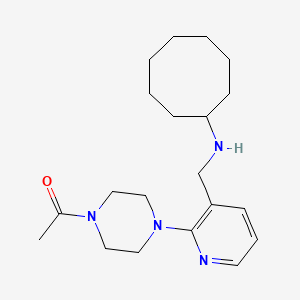 N-{[2-(4-acetyl-1-piperazinyl)-3-pyridinyl]methyl}cyclooctanamine