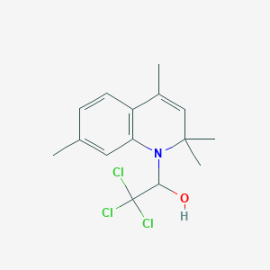 molecular formula C15H18Cl3NO B5152614 2,2,2-trichloro-1-(2,2,4,7-tetramethyl-1(2H)-quinolinyl)ethanol 