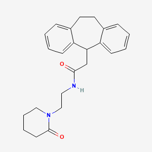 molecular formula C24H28N2O2 B5152622 2-(10,11-dihydro-5H-dibenzo[a,d][7]annulen-5-yl)-N-[2-(2-oxo-1-piperidinyl)ethyl]acetamide 