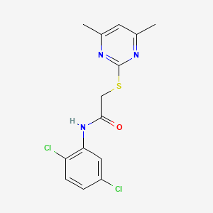 molecular formula C14H13Cl2N3OS B5152623 N-(2,5-dichlorophenyl)-2-[(4,6-dimethyl-2-pyrimidinyl)thio]acetamide 