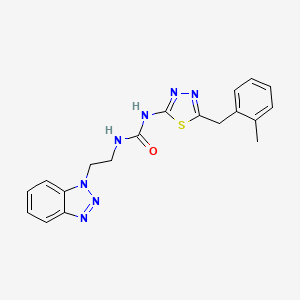 molecular formula C19H19N7OS B5152631 N-[2-(1H-1,2,3-benzotriazol-1-yl)ethyl]-N'-[5-(2-methylbenzyl)-1,3,4-thiadiazol-2-yl]urea 