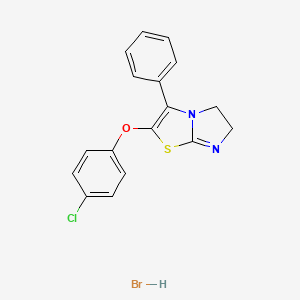 molecular formula C17H14BrClN2OS B5152646 2-(4-chlorophenoxy)-3-phenyl-5,6-dihydroimidazo[2,1-b][1,3]thiazole hydrobromide 