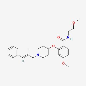 4-methoxy-N-(2-methoxyethyl)-2-({1-[(2E)-2-methyl-3-phenyl-2-propen-1-yl]-4-piperidinyl}oxy)benzamide