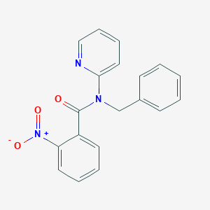 molecular formula C19H15N3O3 B515267 N-Benzyl-2-nitro-N-pyridin-2-yl-benzamide 