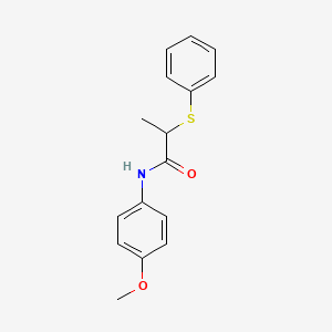 molecular formula C16H17NO2S B5152679 N-(4-methoxyphenyl)-2-(phenylthio)propanamide 