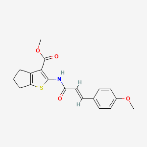 molecular formula C19H19NO4S B5152701 methyl 2-{[3-(4-methoxyphenyl)acryloyl]amino}-5,6-dihydro-4H-cyclopenta[b]thiophene-3-carboxylate 