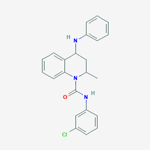 molecular formula C23H22ClN3O B5152703 4-anilino-N-(3-chlorophenyl)-2-methyl-3,4-dihydro-1(2H)-quinolinecarboxamide 
