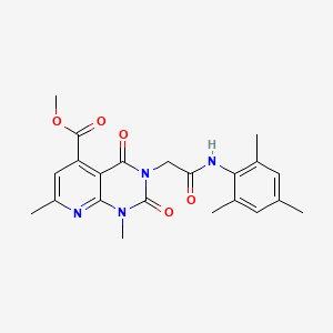 molecular formula C22H24N4O5 B5152706 methyl 3-[2-(mesitylamino)-2-oxoethyl]-1,7-dimethyl-2,4-dioxo-1,2,3,4-tetrahydropyrido[2,3-d]pyrimidine-5-carboxylate 