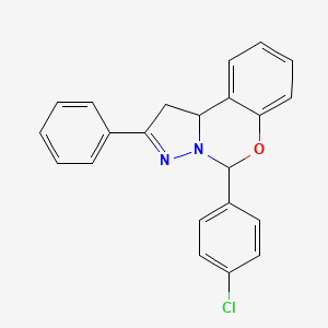 molecular formula C22H17ClN2O B5152727 5-(4-chlorophenyl)-2-phenyl-1,10b-dihydropyrazolo[1,5-c][1,3]benzoxazine 
