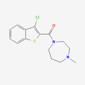 molecular formula C15H17ClN2OS B5152732 1-[(3-chloro-1-benzothien-2-yl)carbonyl]-4-methyl-1,4-diazepane 