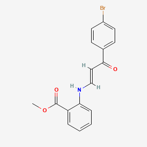 molecular formula C17H14BrNO3 B5152744 methyl 2-{[3-(4-bromophenyl)-3-oxo-1-propen-1-yl]amino}benzoate 