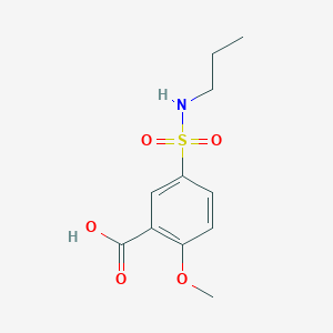 molecular formula C11H15NO5S B5152753 2-methoxy-5-[(propylamino)sulfonyl]benzoic acid 