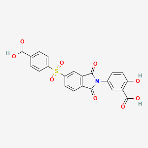 5-{5-[(4-carboxyphenyl)sulfonyl]-1,3-dioxo-1,3-dihydro-2H-isoindol-2-yl}-2-hydroxybenzoic acid