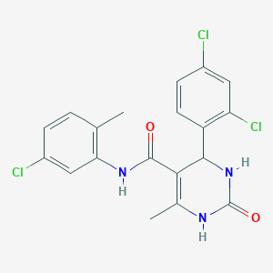 molecular formula C19H16Cl3N3O2 B5152770 N-(5-chloro-2-methylphenyl)-4-(2,4-dichlorophenyl)-6-methyl-2-oxo-1,2,3,4-tetrahydro-5-pyrimidinecarboxamide 