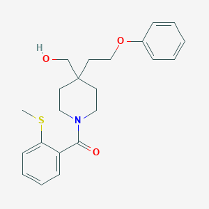 molecular formula C22H27NO3S B5152805 [1-[2-(methylthio)benzoyl]-4-(2-phenoxyethyl)-4-piperidinyl]methanol 