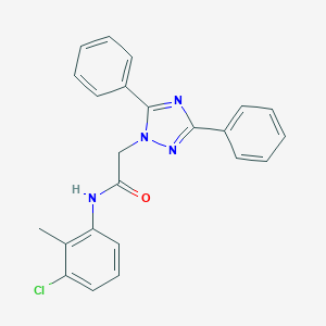 molecular formula C23H19ClN4O B515281 N-(3-chloro-2-methylphenyl)-2-(3,5-diphenyl-1H-1,2,4-triazol-1-yl)acetamide 