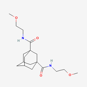 molecular formula C18H30N2O4 B5152827 N,N'-bis(2-methoxyethyl)-1,3-adamantanedicarboxamide 