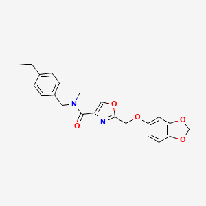 2-[(1,3-benzodioxol-5-yloxy)methyl]-N-(4-ethylbenzyl)-N-methyl-1,3-oxazole-4-carboxamide