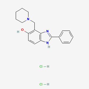 2-phenyl-4-(1-piperidinylmethyl)-1H-benzimidazol-5-ol dihydrochloride