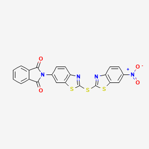 molecular formula C22H10N4O4S3 B5152859 2-{2-[(6-nitro-1,3-benzothiazol-2-yl)thio]-1,3-benzothiazol-6-yl}-1H-isoindole-1,3(2H)-dione 