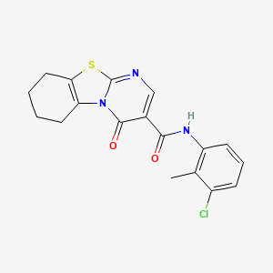 molecular formula C18H16ClN3O2S B5152863 N-(3-chloro-2-methylphenyl)-4-oxo-6,7,8,9-tetrahydro-4H-pyrimido[2,1-b][1,3]benzothiazole-3-carboxamide 