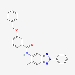 molecular formula C27H22N4O2 B5152872 3-(benzyloxy)-N-(6-methyl-2-phenyl-2H-1,2,3-benzotriazol-5-yl)benzamide 