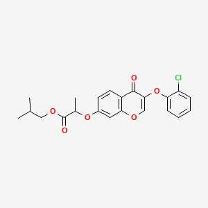 molecular formula C22H21ClO6 B5152907 isobutyl 2-{[3-(2-chlorophenoxy)-4-oxo-4H-chromen-7-yl]oxy}propanoate 