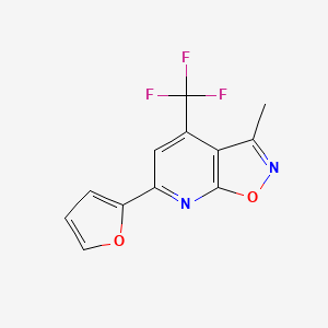 molecular formula C12H7F3N2O2 B5152915 6-(2-furyl)-3-methyl-4-(trifluoromethyl)isoxazolo[5,4-b]pyridine CAS No. 853312-87-5