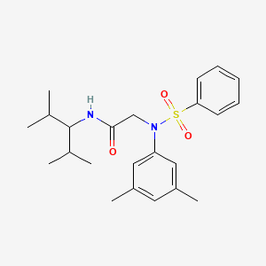 molecular formula C23H32N2O3S B5152926 N~2~-(3,5-dimethylphenyl)-N~1~-(1-isopropyl-2-methylpropyl)-N~2~-(phenylsulfonyl)glycinamide 