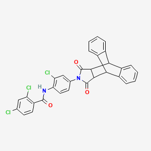 molecular formula C31H19Cl3N2O3 B5152939 2,4-dichloro-N-[2-chloro-4-(16,18-dioxo-17-azapentacyclo[6.6.5.0~2,7~.0~9,14~.0~15,19~]nonadeca-2,4,6,9,11,13-hexaen-17-yl)phenyl]benzamide 