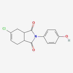 molecular formula C14H12ClNO3 B5153005 5-chloro-2-(4-hydroxyphenyl)-3a,4,7,7a-tetrahydro-1H-isoindole-1,3(2H)-dione 
