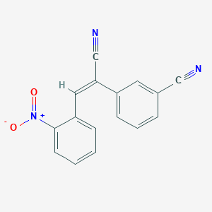 molecular formula C16H9N3O2 B5153009 3-[1-cyano-2-(2-nitrophenyl)vinyl]benzonitrile 
