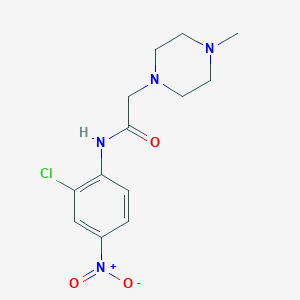 molecular formula C13H17ClN4O3 B5153020 N-(2-chloro-4-nitrophenyl)-2-(4-methyl-1-piperazinyl)acetamide 