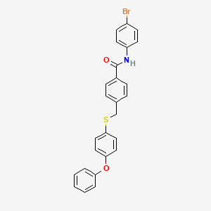 molecular formula C26H20BrNO2S B5153072 N-(4-bromophenyl)-4-{[(4-phenoxyphenyl)thio]methyl}benzamide 