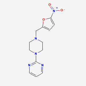 molecular formula C13H15N5O3 B5153118 2-{4-[(5-nitro-2-furyl)methyl]-1-piperazinyl}pyrimidine 