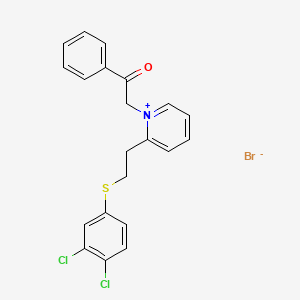 molecular formula C21H18BrCl2NOS B5153133 2-{2-[(3,4-dichlorophenyl)thio]ethyl}-1-(2-oxo-2-phenylethyl)pyridinium bromide 